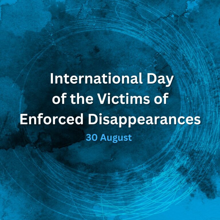 International Day Of The Victims Of Enforced Disappearances